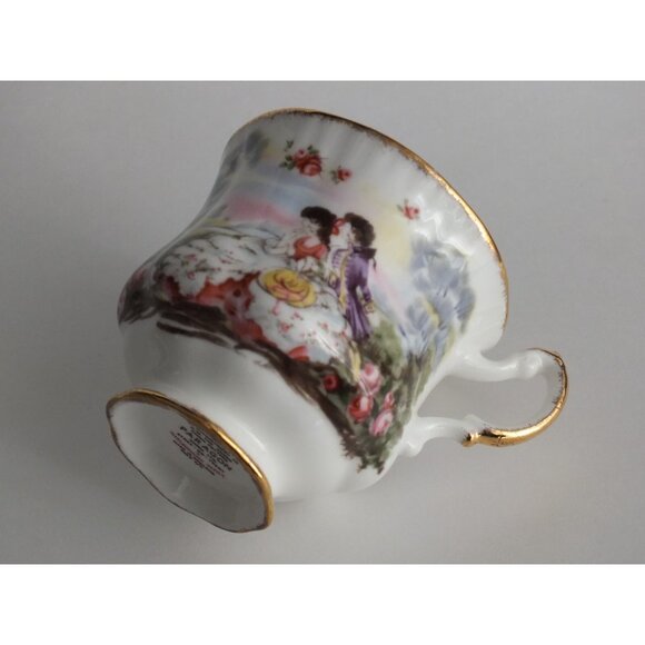 RARE Paragon Teacup and Saucer Marlborough Courting Couple Made in England   - Picture 9 of 16